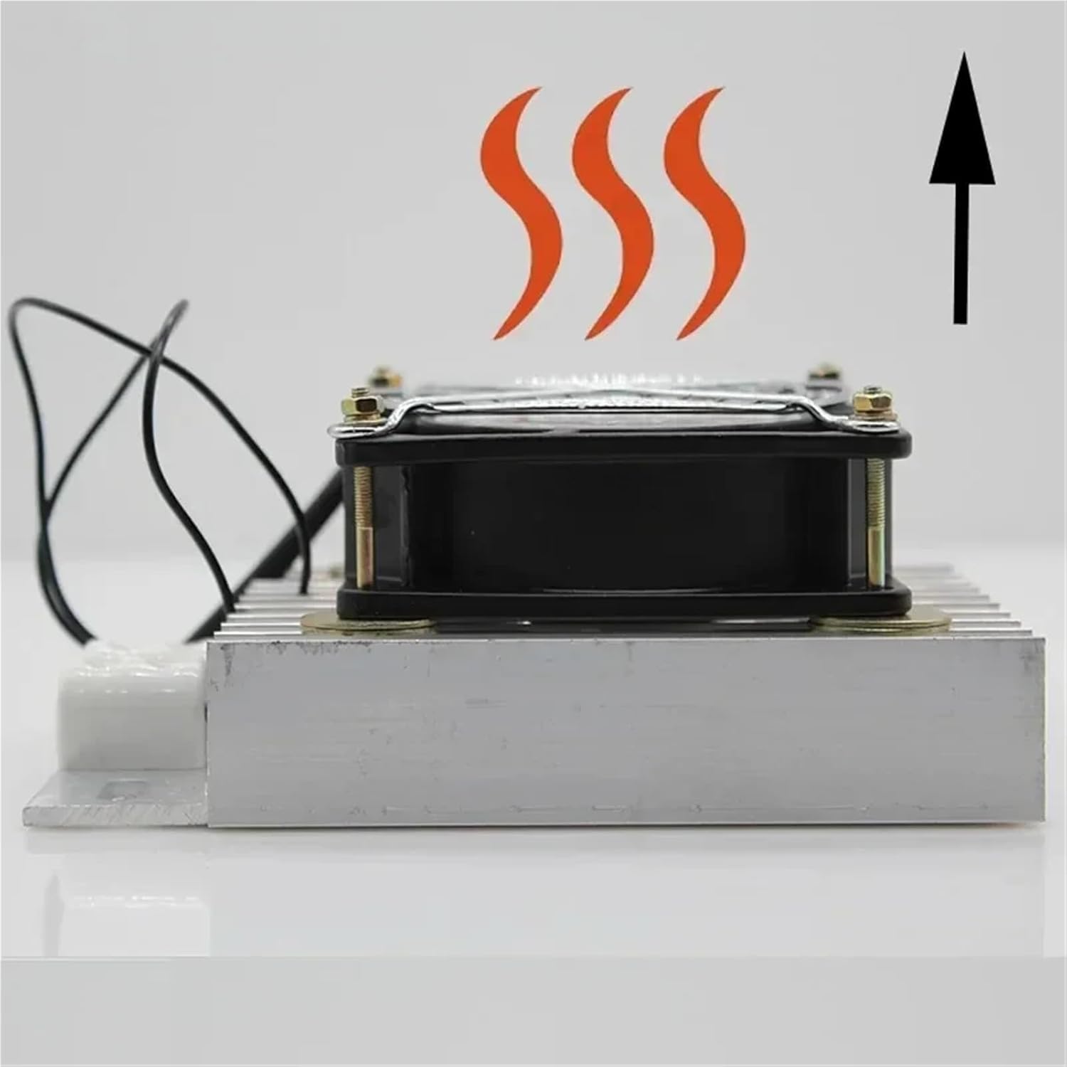 16x10cm Heater 110V 220V Aluminum Alloy Heater with Fan Heating Plate(110V 200W)