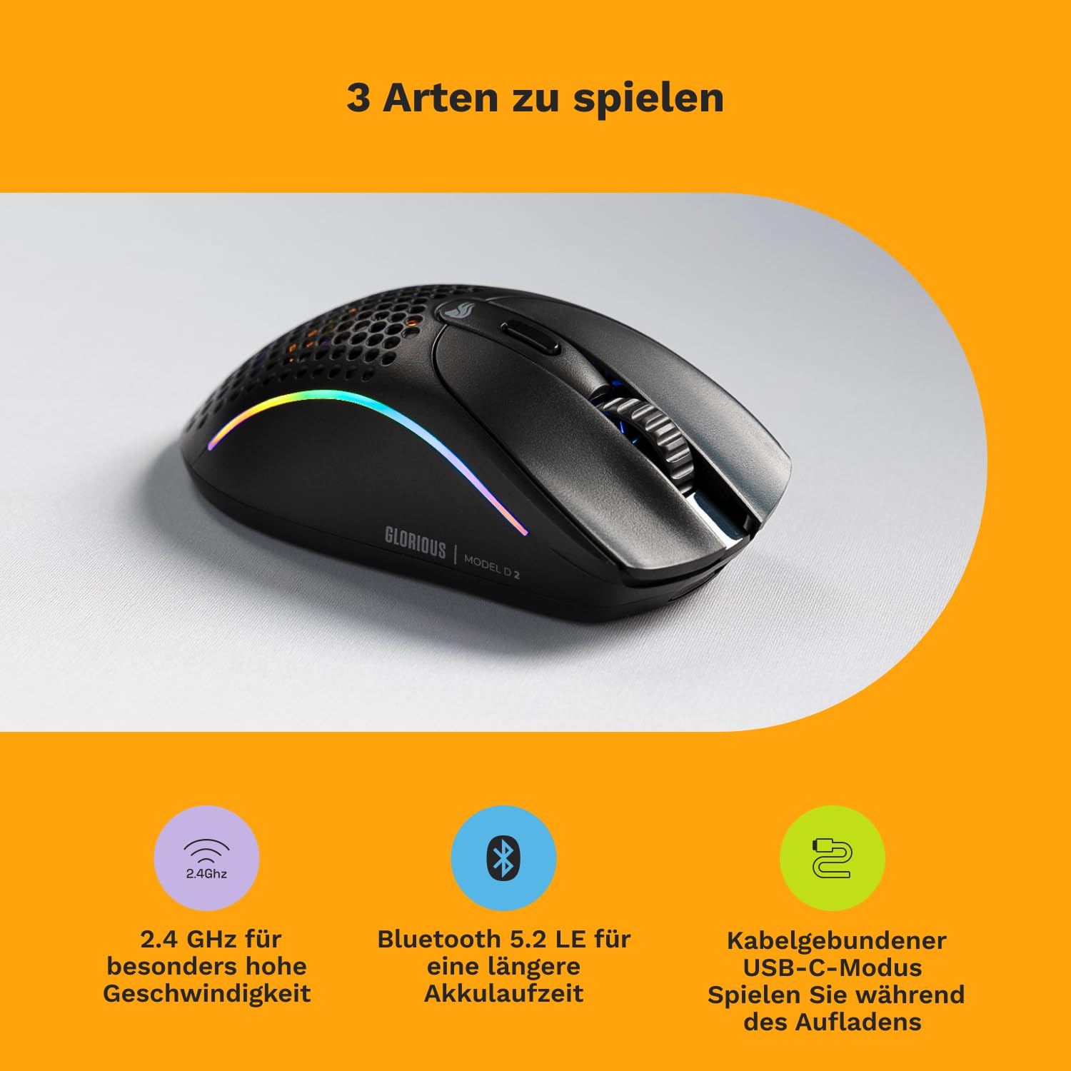 Glorious Gaming Model D 2 Wireless Gaming Mouse - superleicht – Bild 8