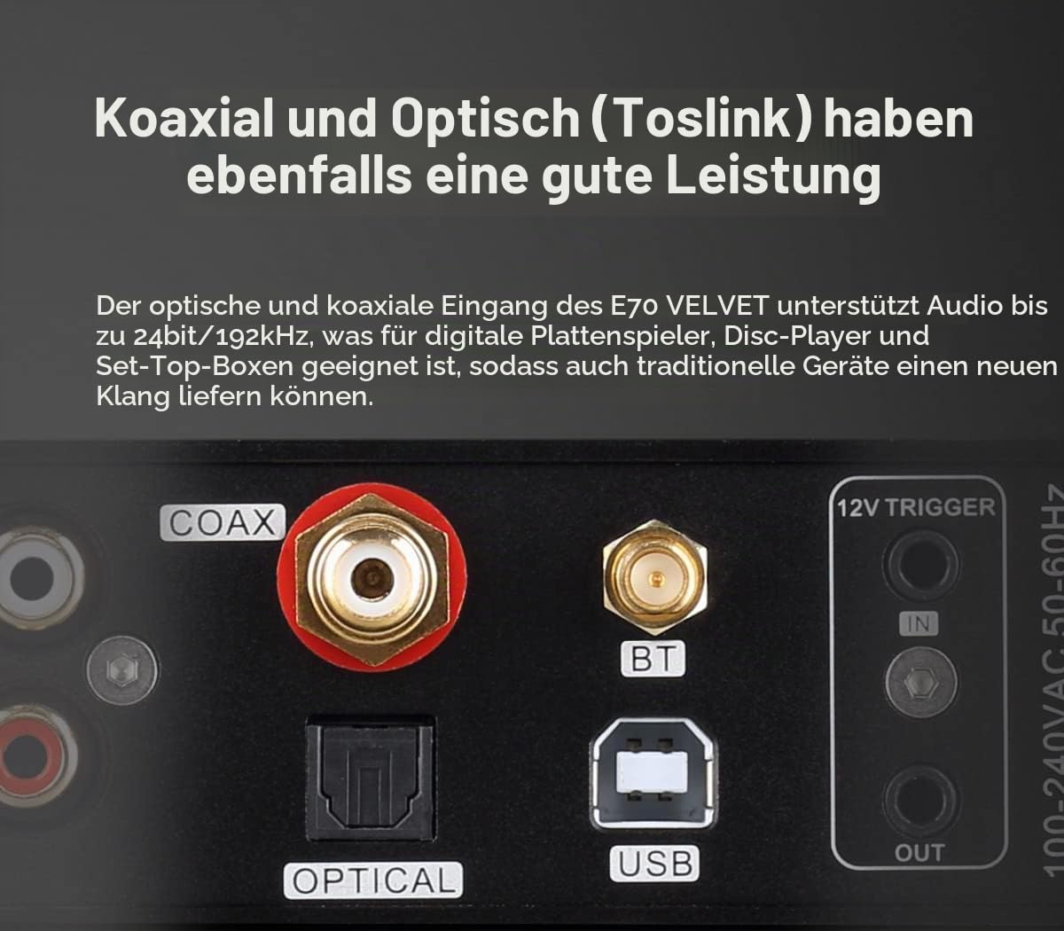 Fanmusic Topping E70-VELVET DAC AK4499EX XU316 RCA XLR Bluetooth 5.1 Unterstützung LDAC Übertragung Low-Noise Voltage Reference Decoder