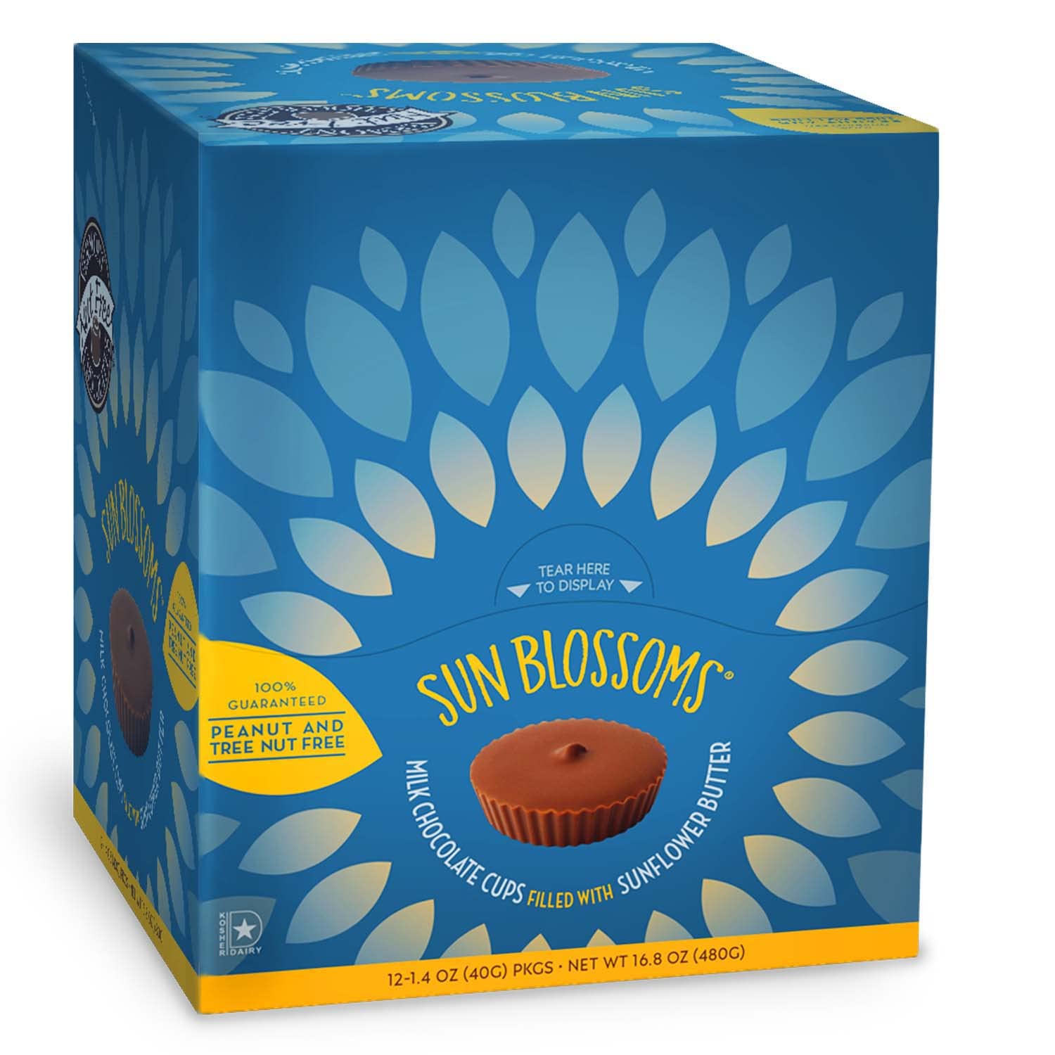 Vermont Nut Free Chocolates Sun Blossoms® (Milk Chocolate), 12 Count, Nut-Free, Egg-Free, Kosher
