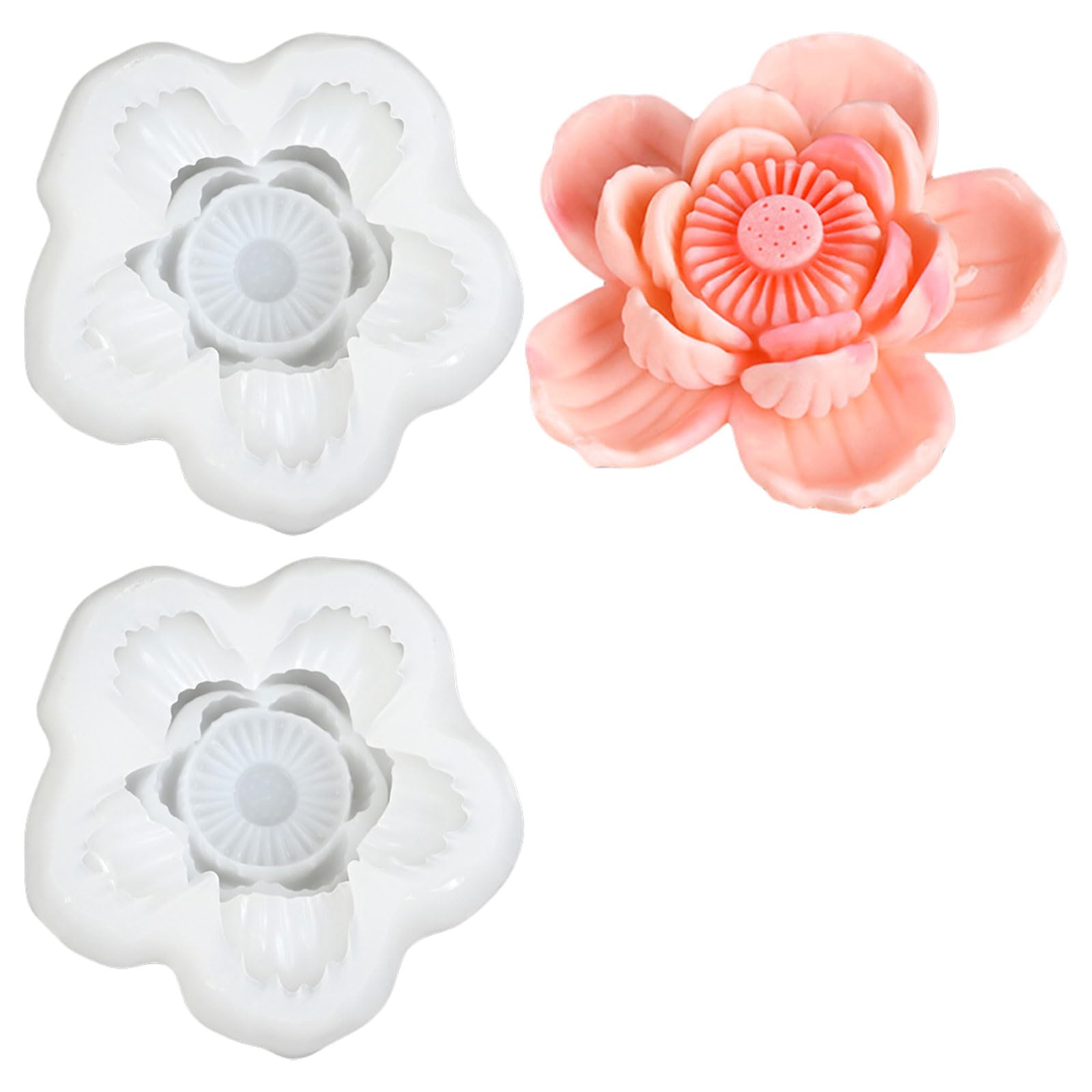 Kalttoy Easy to Use Silicone Cake Molding Tray Multipurpose Silicone Baking Molds with Flower Shape for Pastries Treats Cakes Festival Celebration Bakewares