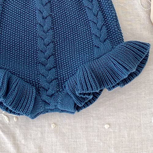 Ashmyova Baby Girls Knit Ruffles Shorts Toddler Bloomers Sweater Shorts Blue Size 12-18 Months #TOP2