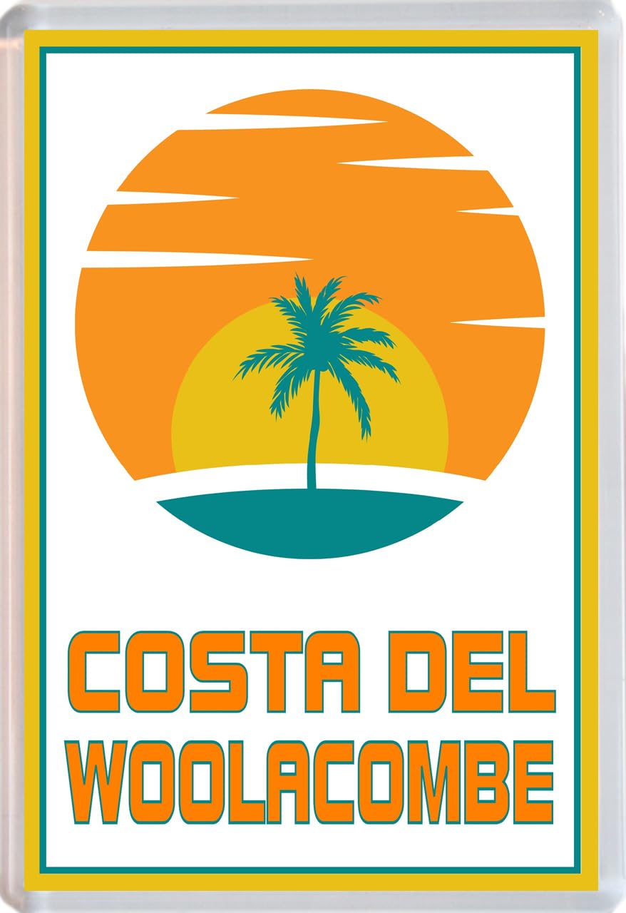 Baked Bean Store Multicolor Costa Del Woolacombe - Jumbo Fridge Magnet 96 X 67Mm