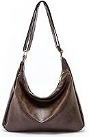 Celestina Vegan Leather Hobo Bag for Women - Ultra Soft Slouchy Shoulder Tote, Fits 12.9" iPad, Adjustable Strap
