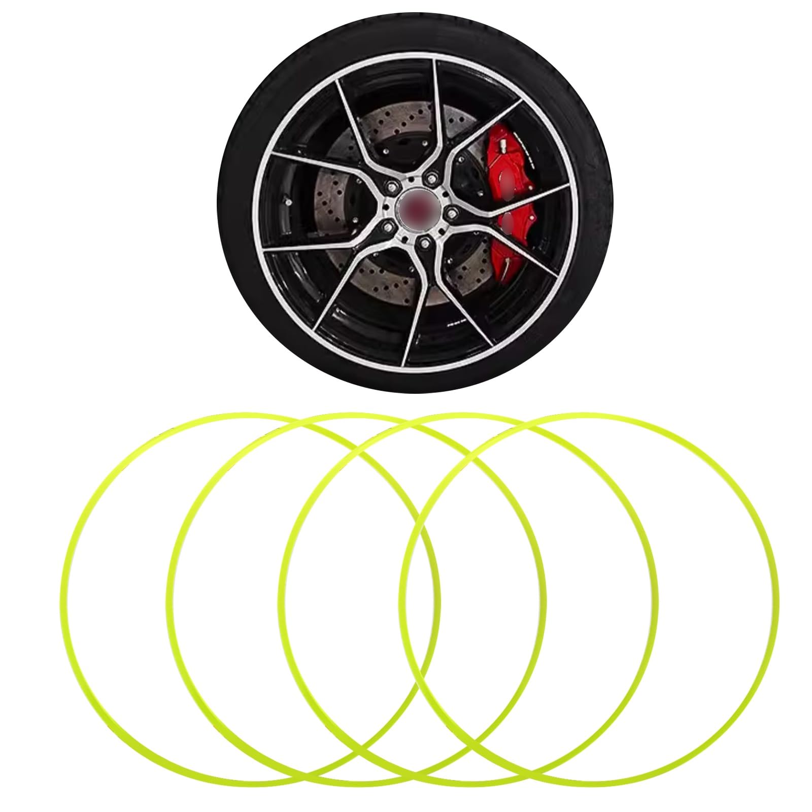 Professional Alloy Wheel Protectors,Rim Protector for Car Wheels,Aluminum Alloy Construction,Simple and Convenient Installation,Suitable for a Wide Range of Vehicle Models(Green,15-inch)