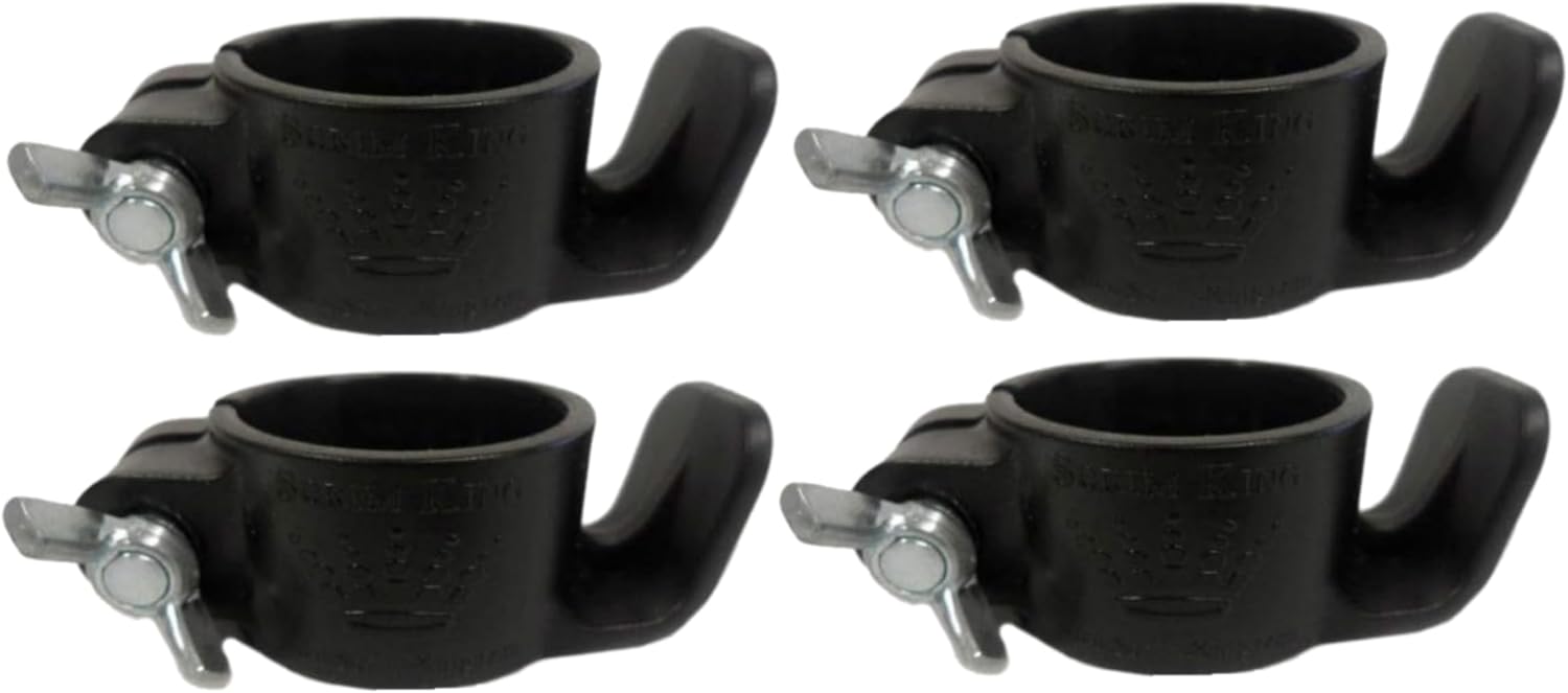 Universal Scrim Clamp Compatible with Tripod Lighting & Speaker Stands for Event Decor & Stage Use - Durable Strong Grip Setup, Easy Install & Lightweight Accessory - Black - Pack of 4