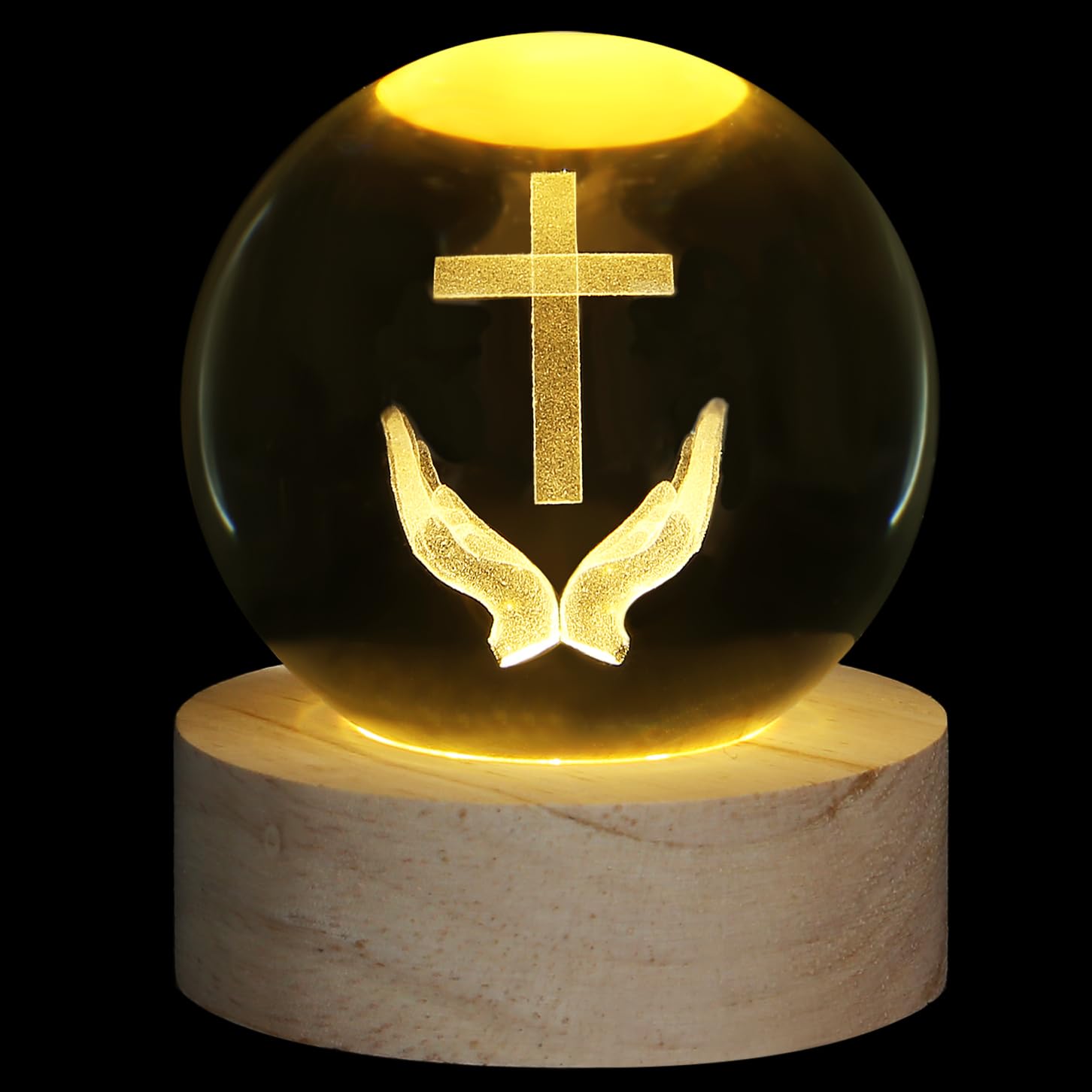 XIANNVXI Boule de Cristal en Croix Papier Poids Religieux Cadeaux Crucifix Papier Poids Cadeaux de Baptême Cadeaux Catholiques Cadeaux Jésus Cadeaux Chrétiens pour Femmes Hommes Décoration de Baptême