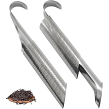 2Pcs Long Handle Tea Infuser Stick, Stainless Steel Pipe Infuser Tea, Reusable Tea Steeper for Loose Leaf Tea/Coffee/Spices