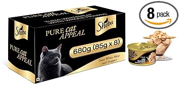 Sheba (Premium Cat Food) White Meat & Snapper in Gravy, 680 g (85 g X 8 Cans)