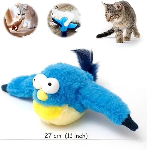 Miniatura 5 de Juguete interactivo para gatos con alas aleteadas, juguete de pájaros voladores para gatos, simulación voladora, gorrión eléctrico que sacude,