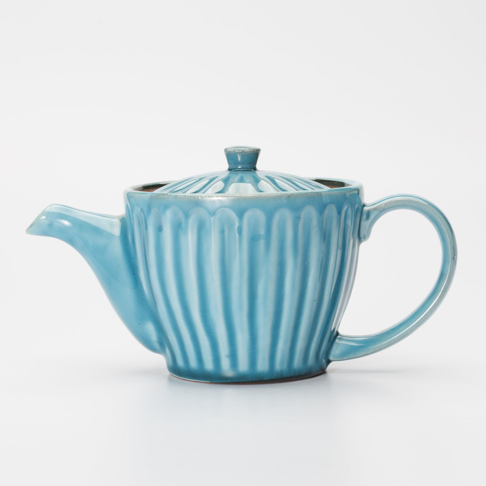 Amazon｜美濃焼 急須 ティーポット 容量約340ml 菊型 新海 ブルー 日本