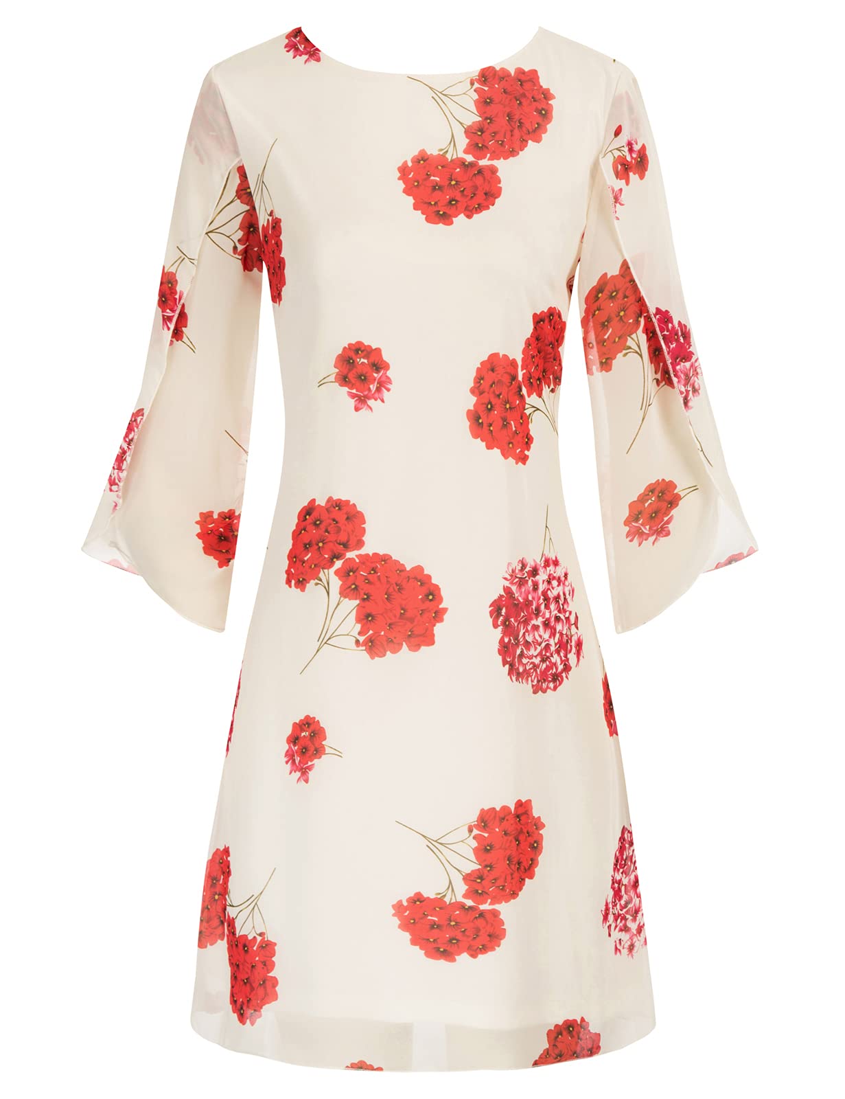GRACE KARIN Vestido Elegante Mujer Vestido Gasa Manga Corta Casual Gasa Top Cuello Redondo