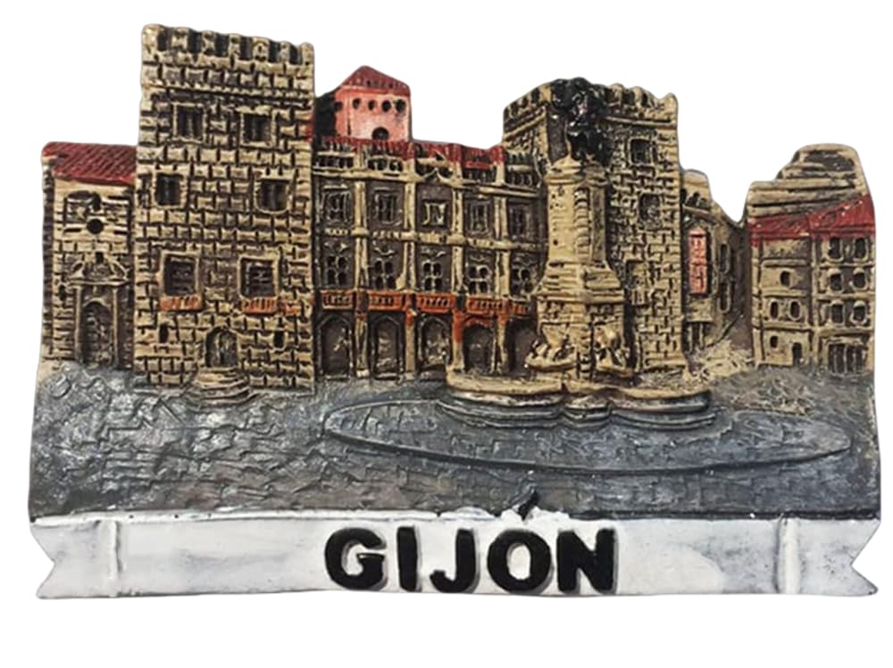 3D Gijon Asturias Spain Fridge Magnet Souvenir Gift Refrigerator Magnetic Sticker Collection