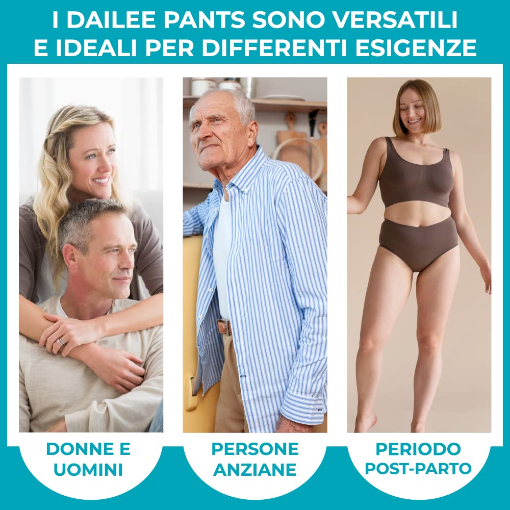 Dailee Pants Plus XL - 90x Pannoloni per Anziani a Mutandina - 6 Confezioni da 15 Pannoloni per Adulti Mutanda - Pants Incontinenza Donna e Uomo - Formato Scorta