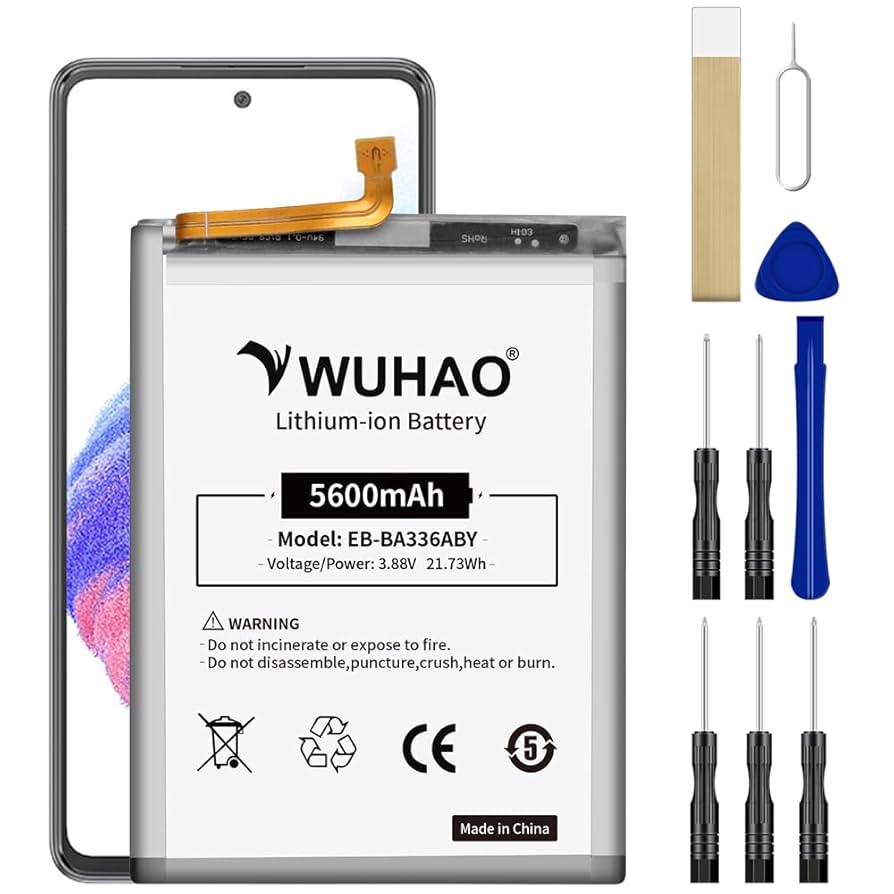 Amazon.com: WUHAO for Samsung Galaxy A53 5G Battery EB