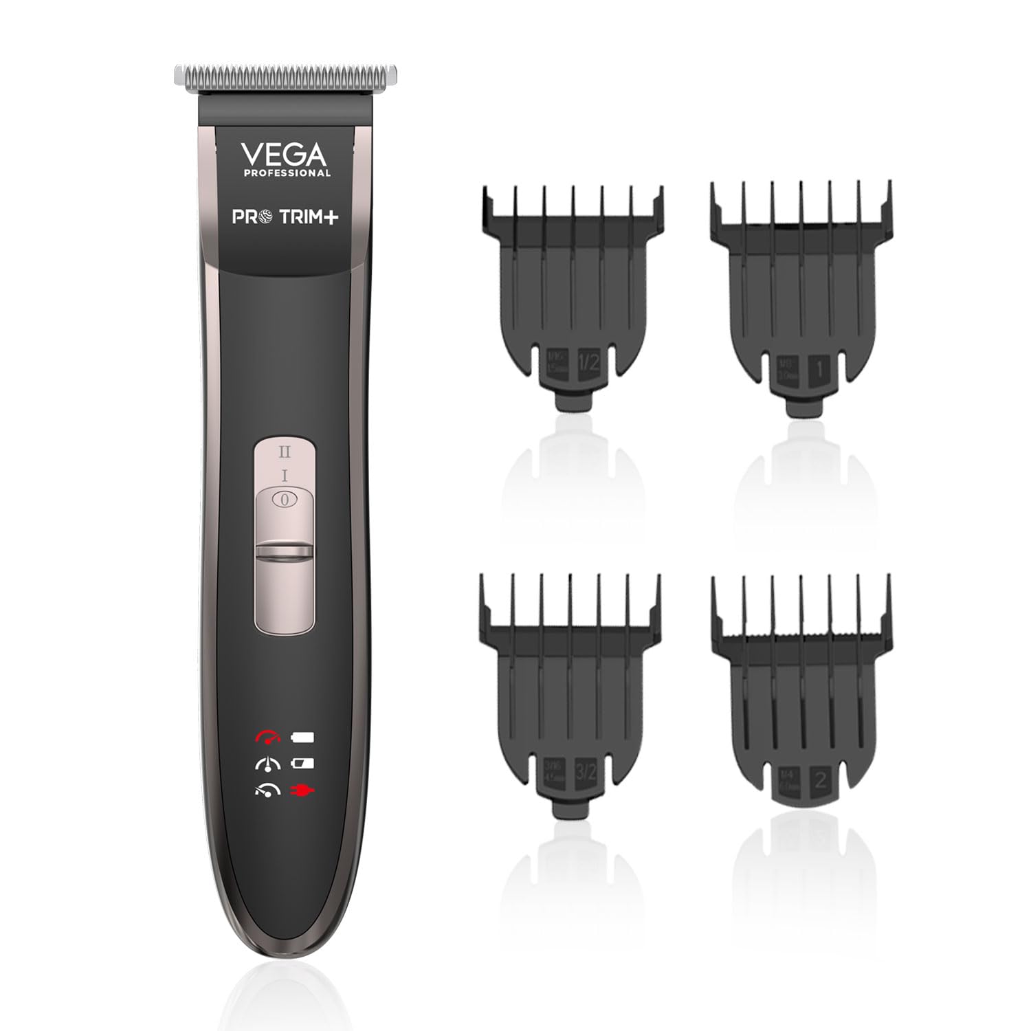 VEGA PROFESSIONAL Pro Trim+ Hair Trimmer with Dual Motor Speed 6500 RPM, 120 Min Run Time, Dual Speed Mode, 4 Comb attachment, (VPPHT-10)-image-31