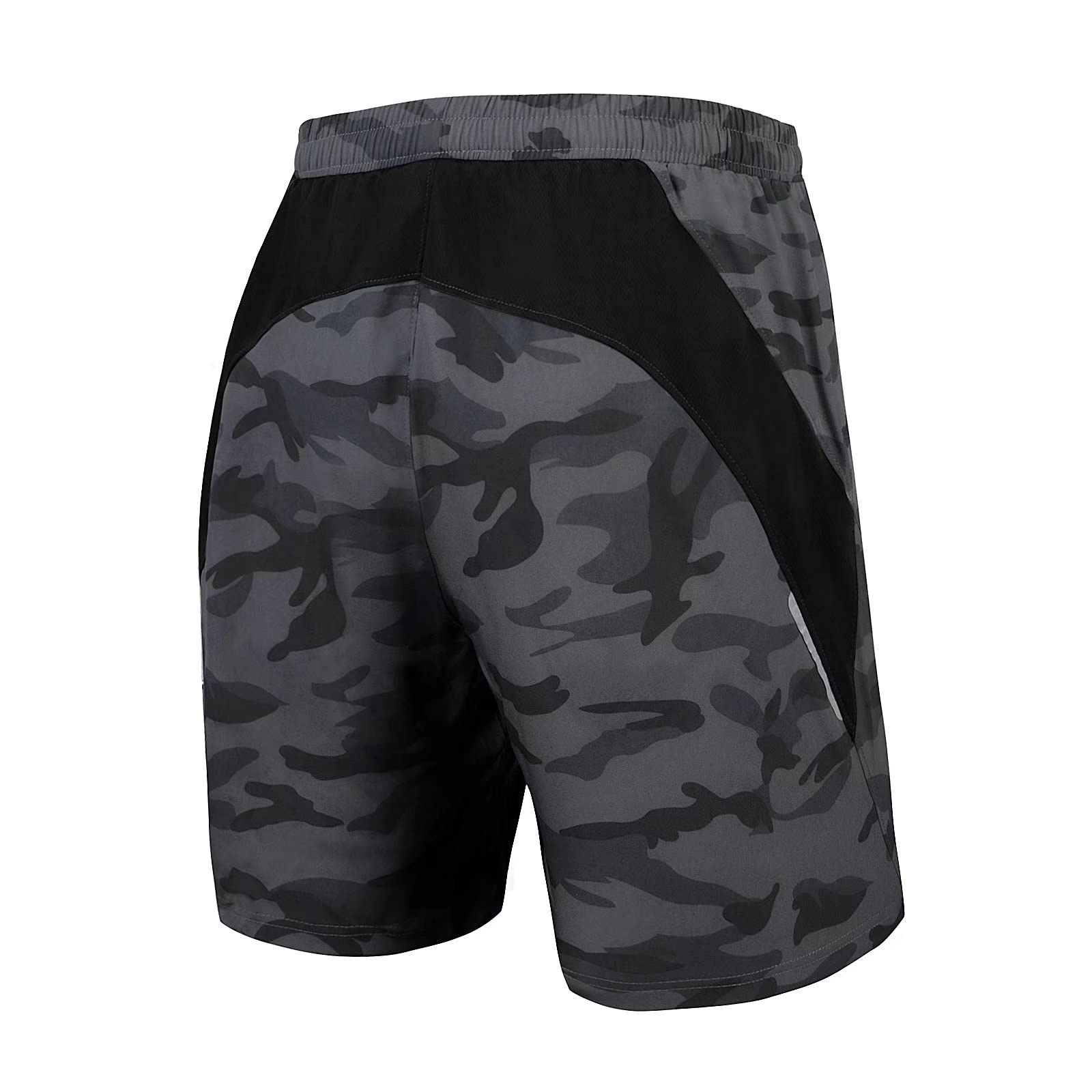 HMIYA Pantaloncini Running Uomo Leggero Sportivi Shorts Asciugatura Veloce Palestra Corsa Calzoncini con Tasca con Cerniera