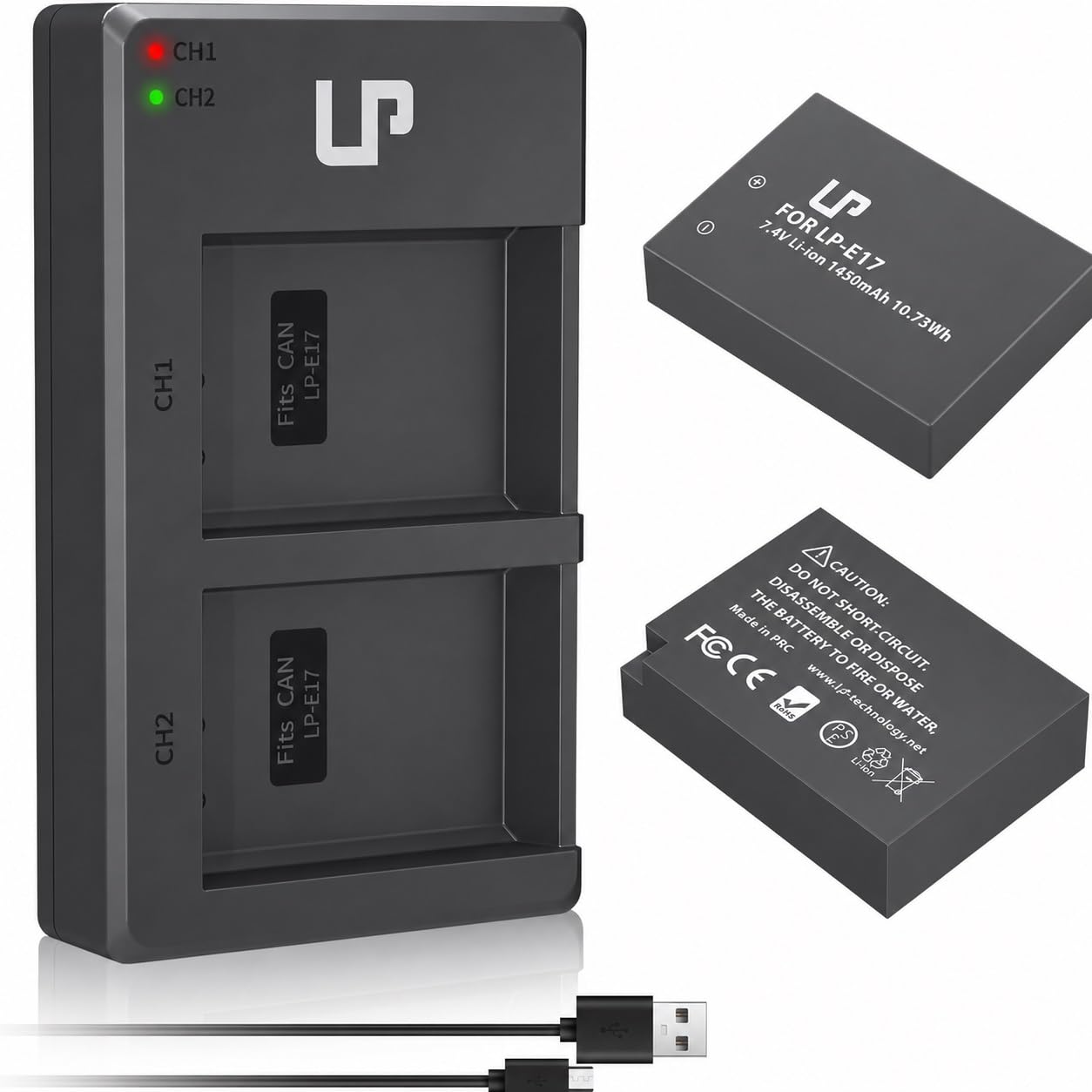 Amazon.com : LP LP-E17 Battery Charger Pack, 2-Pack 1450mAh