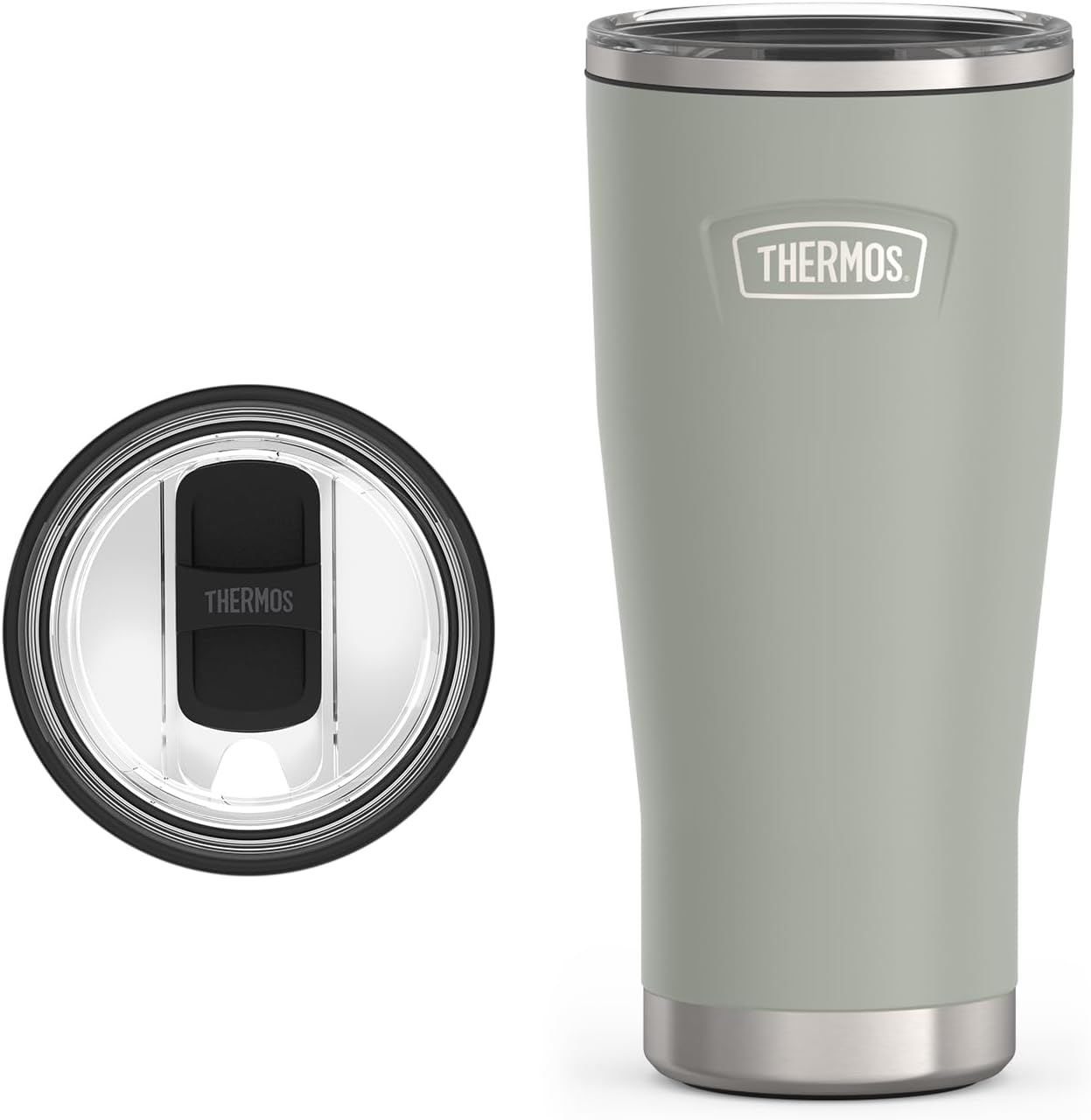 THERMOS ICON SERIES, Stainless Steel Tumbler with Slide Lock, 24 Ounce, River Rock