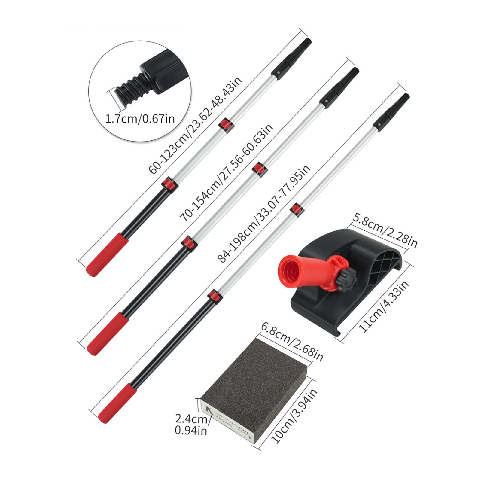 Kit de Bloques de Lijado para Paneles de Yeso, 10 Piezas, Grano