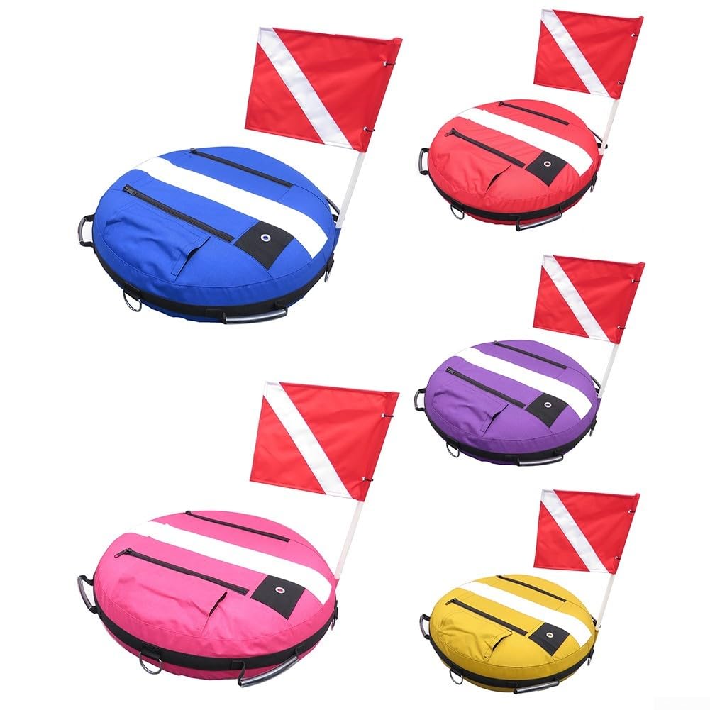 Heavy Duty Freediving Training Buoy Float Ball With Flag Scuba Diving Opblaassignaal Veiligheidsuitrusting E Heavy Duty Freediving Training Buoy Float Ball With Flag Scuba Diving Opblaassignaal Veiligheidsuitrusting E