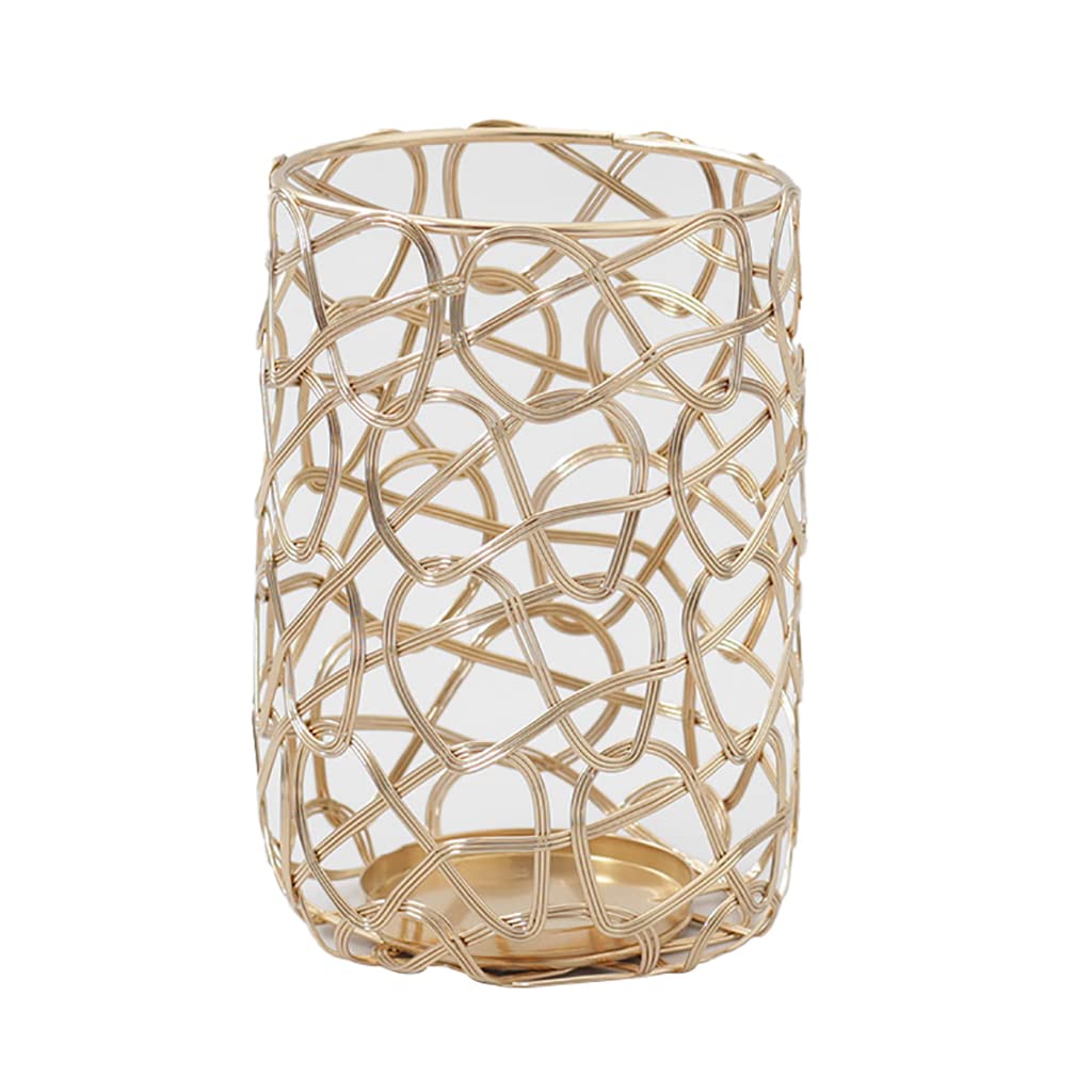 MetalGarden Lanterns For Candles,Candle Holder,Decorative,Metal Three-Line Lantern,Candlelight For Home Living