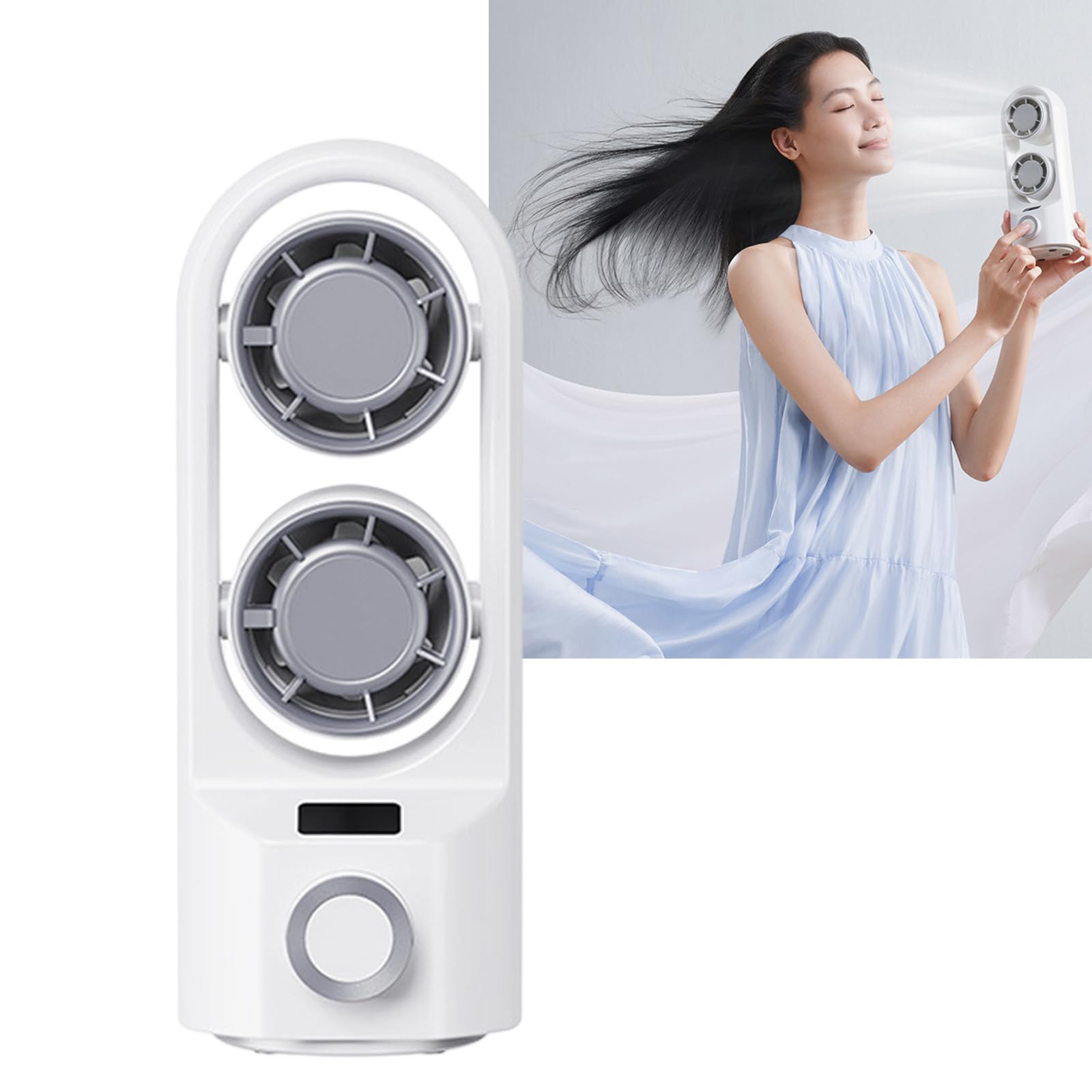 Ventilador de torre de escritorio con velocidades ajustables, cabezal agitador, ventilador eléctrico para circuladores de aire domésticos