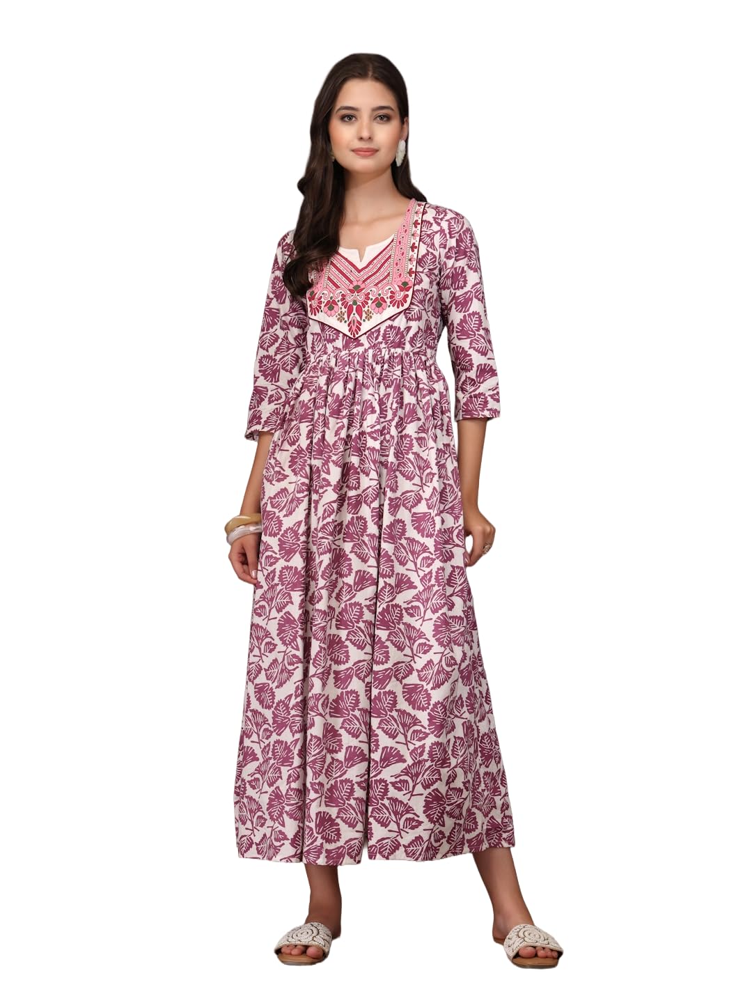Daevish Tog Cotton Floral Printed Flared Kurta for Women | Women Anarkali Kurti