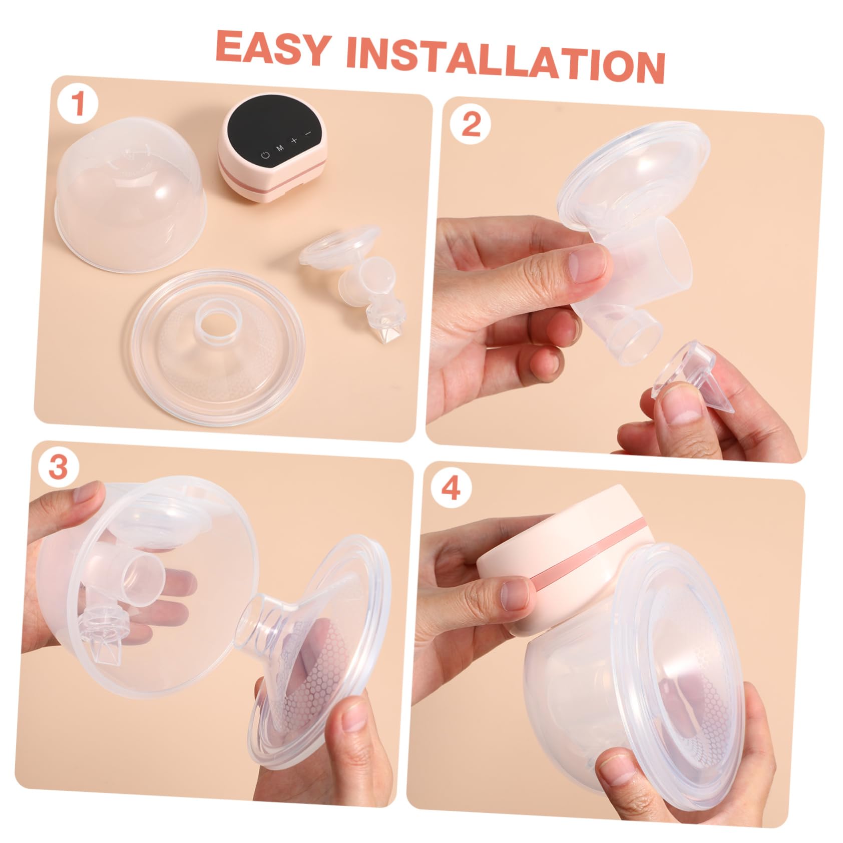 Beaupretty Extractor de Leche Materna Eléctrico Portátil Manos Libres para Madres, Succión Silenciosa sin Fugas, Material Seguro, Compacto para Uso Diario, Diseño Rosa, 1 Unidad