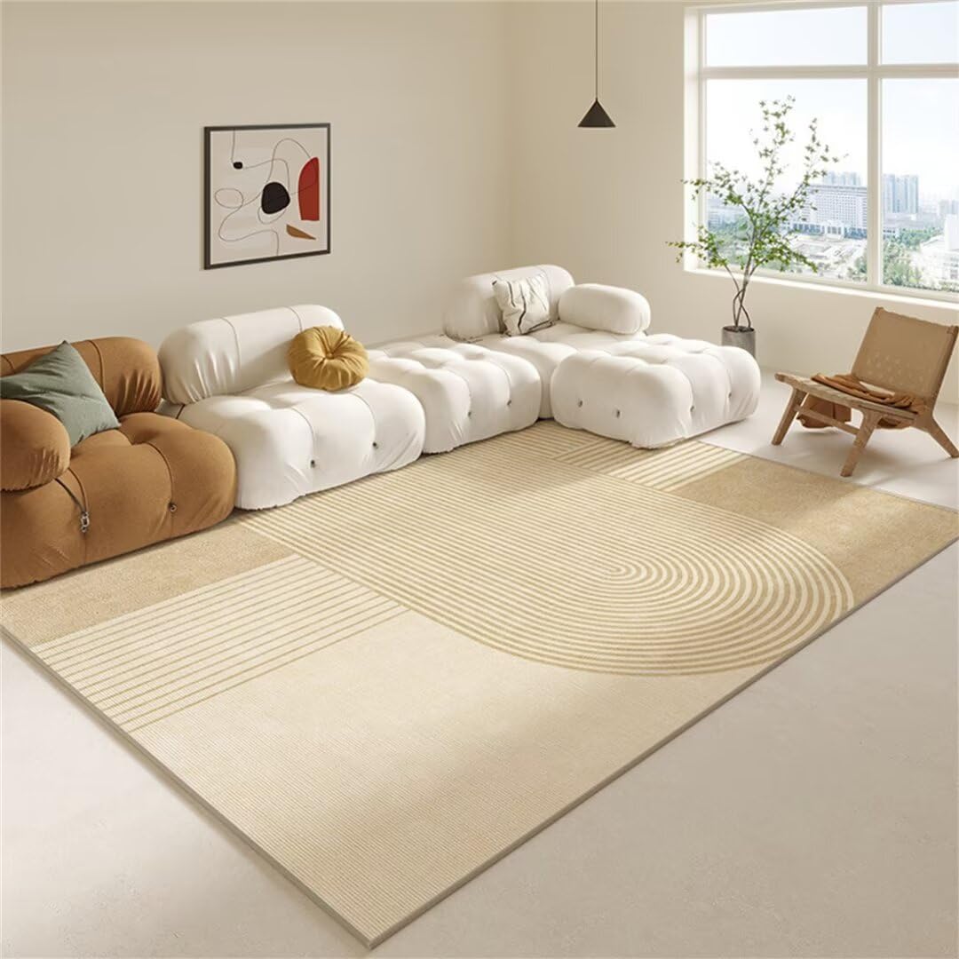 Tapis de salon lavable 200x300 motif géométrique moderne et entretien facile cuisine