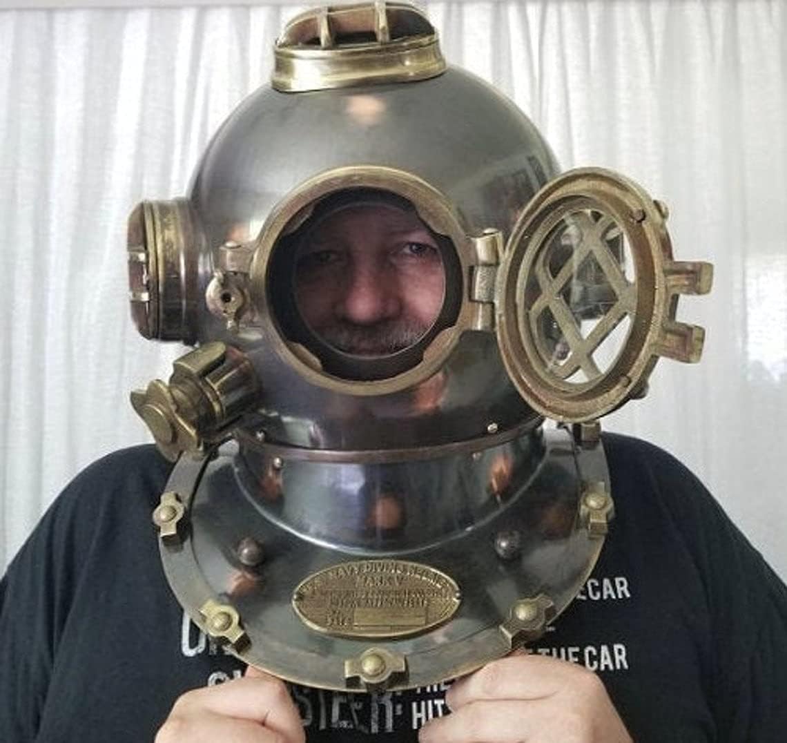 Handmade Nautical Diving Helmet Divers Royal Navy Diving Helmet Black Finish Perfect Nautical Gift for Him ~ Gift Item