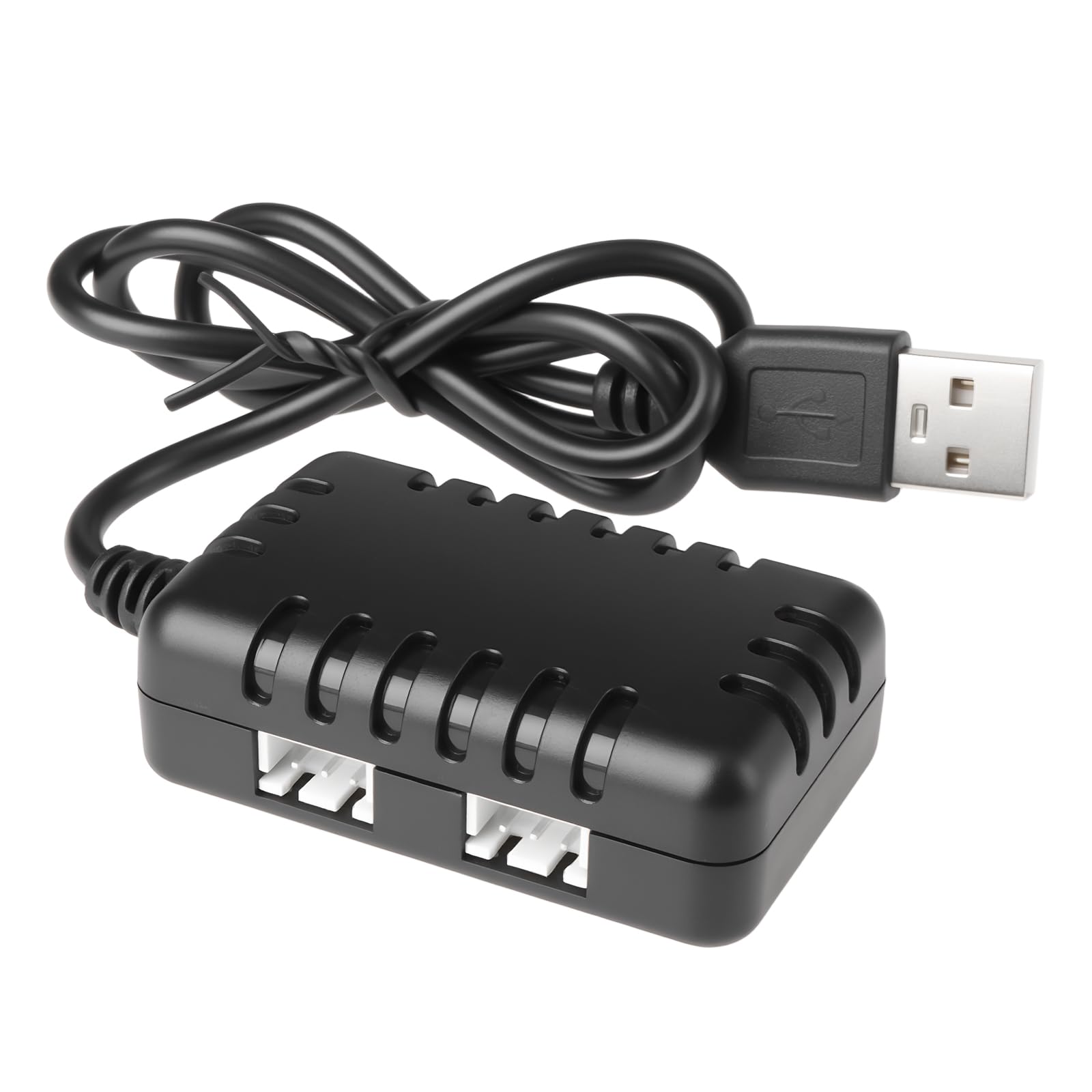eMagTech RC Remote Control Car 7.4V USB Socket Charger 2000mAh Dual JST-XH Compatible with RC Vehicles Trucks Tanks Drones