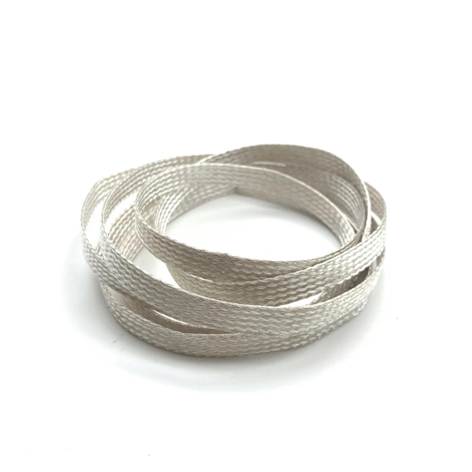 Manchon de Blindage en cuivre plaqué Argent 2 4 6 8 mm Filet tressé télescopique Fil Anti-interférence Manchons Anti-Ondes électromagnétiques(Width 10MM_5M)