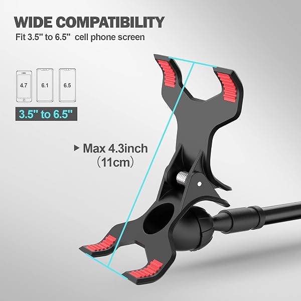 Gooseneck Phone Holder for Bed, Flexible Lazy Arm Cell Phone Stand Holder 360 Adjustable Clamp Bracket Mount Desk for iPhone 14 Pro Max Plus 13 12 Pro Max Mini 11 Pro Xs XR X 8 Samsung S22 S21 - 5