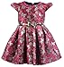 Lilax Little Girls' Shimmer Butterfly Occasion Dress with belt 3T Fuchsia