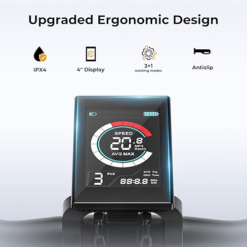 Miniatura 4 de Jasion Bicicleta eléctrica EB5 para adultos con batería extraíble de 360 Wh, bicicleta de montaña eléctrica de 40 millas y 20 MPH con motor sin