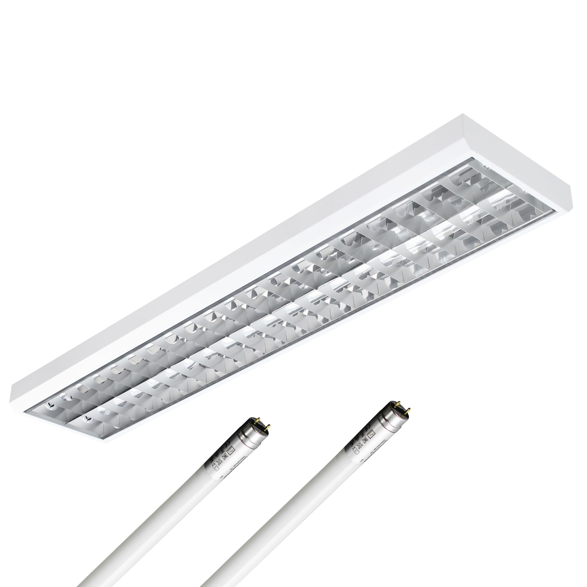 LED Rasteranbauleuchte 150cm 2-flammig 22,1W 4100lm 6500K Tageslicht 185 lm/W