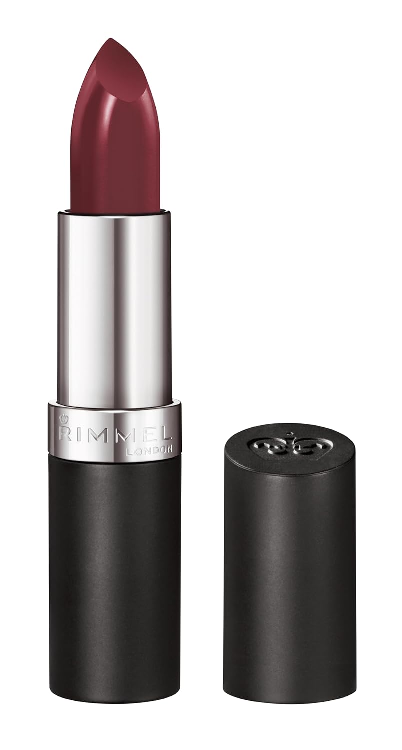 Rimmel Lasting Finish Lipstick – Up to 8 Hours of Intense Lip Color with Color Protect Technology and Exclusive Black Diamond Complex – 124 Bordeaux, .14oz