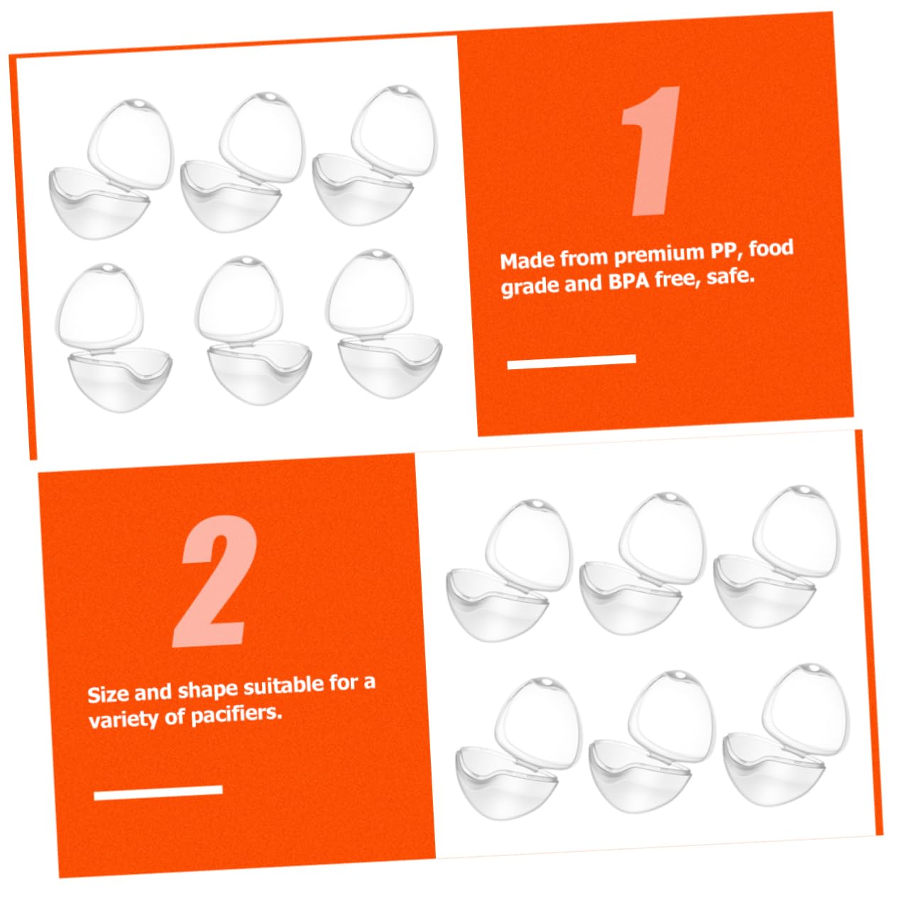 HAPINARY Infant Pacifier Storage Box Biting Toys Storage Box Pacifier Cases Soothing Toy Case for Breastfed Baby