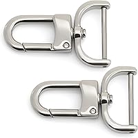 Vista 11 de CRAFTMEMORE 2 piezas de gancho de presión desmontable con cierre giratorio con barra de tornillo VT99 para reemplazo de hardware de correa de bolsa