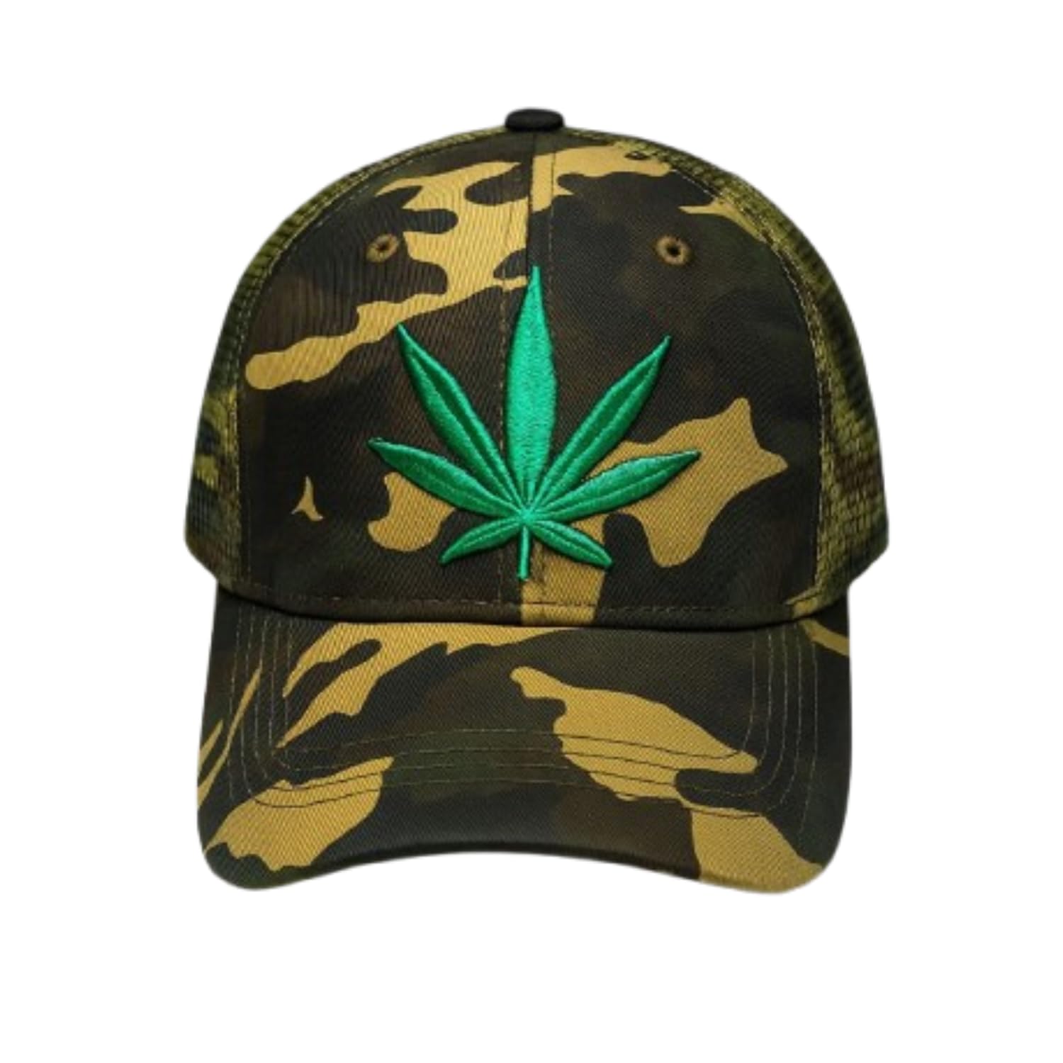 Camouflage Trucker Cap for Men & Women | Embroidered Leaf Design Hat | Adjustable Snapback Camo Cap for Streetwear, Outdoor, Casual, Hip-Hop Style-image-18