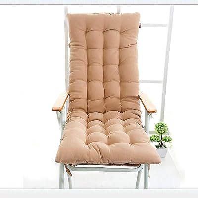 Cuscino Poltrona Sdraio Relax Cuscino Imbottito per Sedia a Sdraio Cuscino Panca 130x48x5cm per sedie a Sdraio Cuscino Imbottito per Sedia reclinabile con Cinghie Elastiche Esterno da Giardino Cuscino
