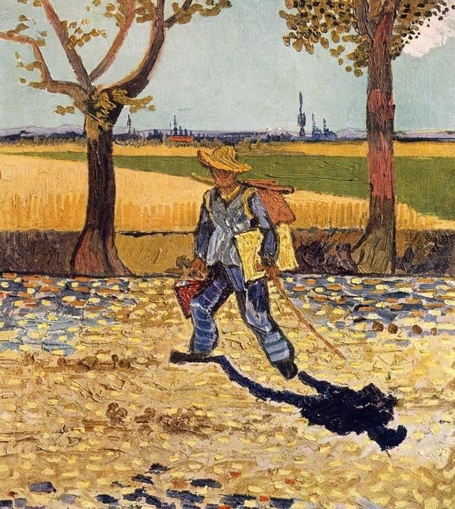 Peinture Van Gogh route pour son travail décoration salon moderne 60x90cm