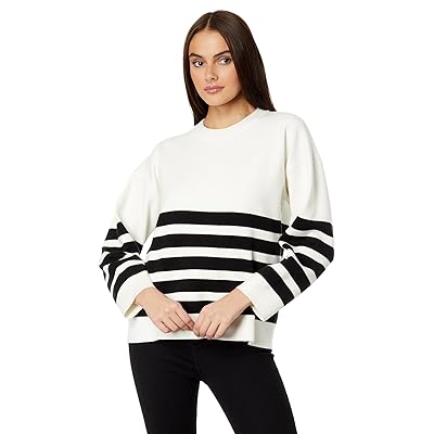 English Factory Stripe Round Neck Sweater Women