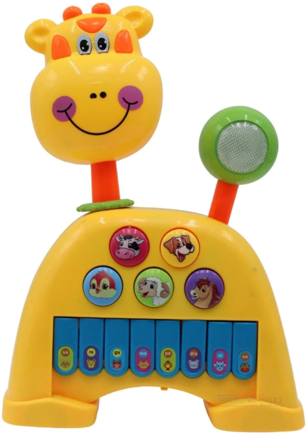 Techno Buzz Deal Musical Piano with 4 Modes Animal Sounds, Flashing Lights, Spinning Wheel, Moving Tail, Twisted Head & Wonderful Music Toy Game for Kids (Girraffe) (B0CTHBLMSH) Amazon Price History, Amazon Price Tracker