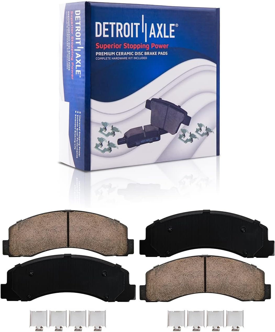 Detroit Axle - Front Brake Kit for 2010-21 Ford Expedition F-150 Lincoln Navigator Disc Brake Rotors Ceramic Brakes Pads 2011 2012 2013 2014 2015 2016 2017 2018 2019 2020 Replacement