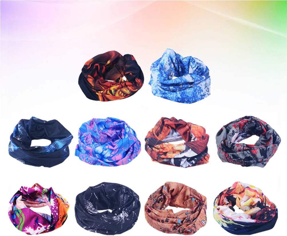 BESPORTBLE 10PCS Windproof Neck Gaiters Face Coverings for Men Women, UV protection Neck Gaiter Face Mask Men Women for Fishing Hiking Running Cycling, Colorful Full Face Mask : Everything Else