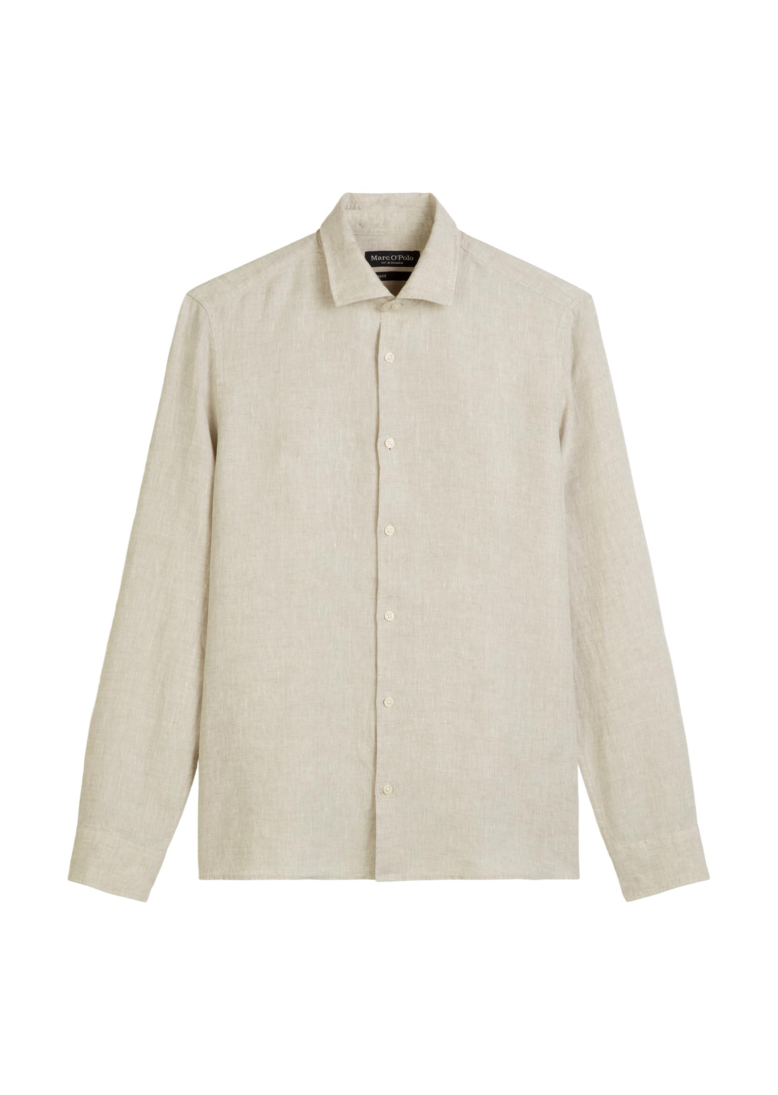 Marc O'Polo Herren Leinenhemd Langarm Shaped Fit
