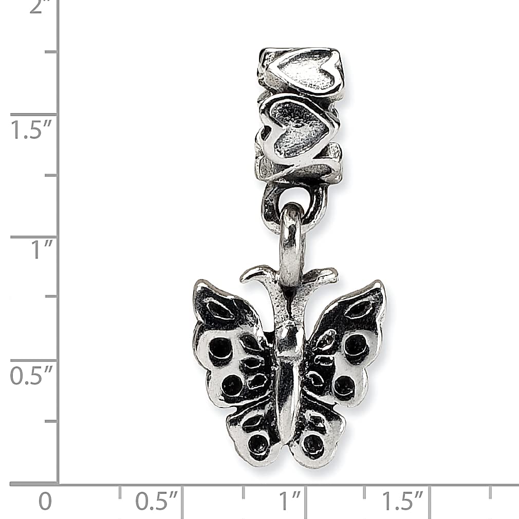 Srebro wysokiej próby 925 zawieszka do bransoletki dzieci motyl zwisający koralik linia dziecięca elegancka biżuteria dla kobiet prezenty dla niej