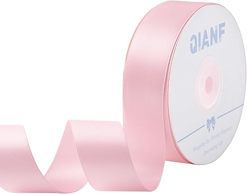 Miniatura 66 de Cinta de satén de doble cara de 3/8 pulgadas rosa para envolver regalos, hacer lazos para el pelo, adorno de silla, cinta para el Día de San